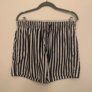 H&M Man Swim Trunks White/Navy - Size M